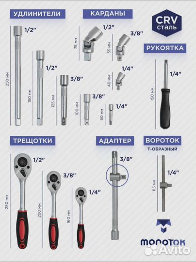 Авто ключи Набор 121 предметов