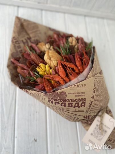 Мужской букет из раков подарок мужу