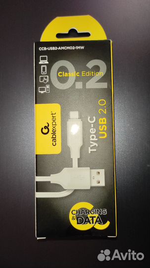 Кабель с Type-C разъёмом к USB порту