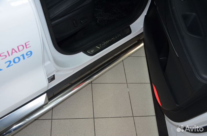 Защита порогов Hyundai Santa Fe 2018