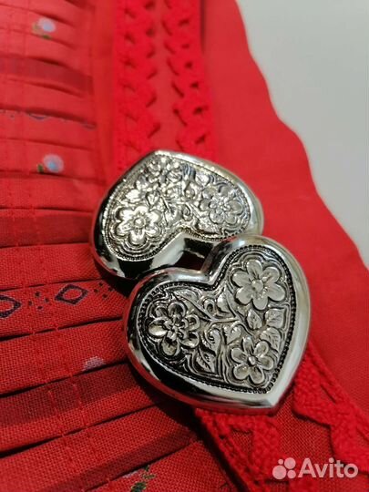 Винтаж Юбка с карманами миди хлопок