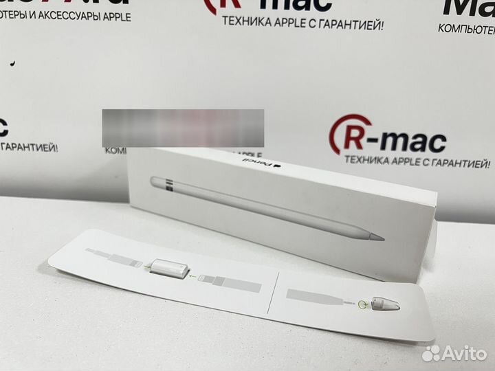 Коробка, переходник и наконечник от Apple Pencil 1
