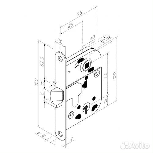Замок врезной Schloss