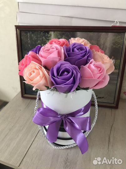Букеты из мыльных роз