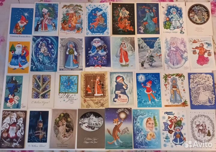 Открытки советские СССР Новый год 1