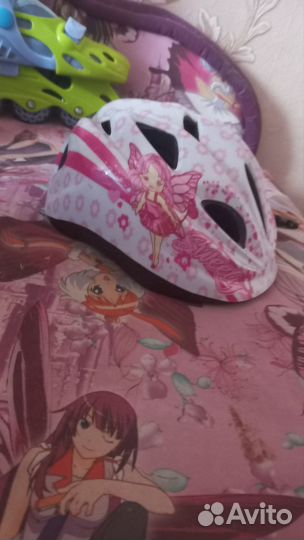 Роликовые коньки детские, экипировка и шлем