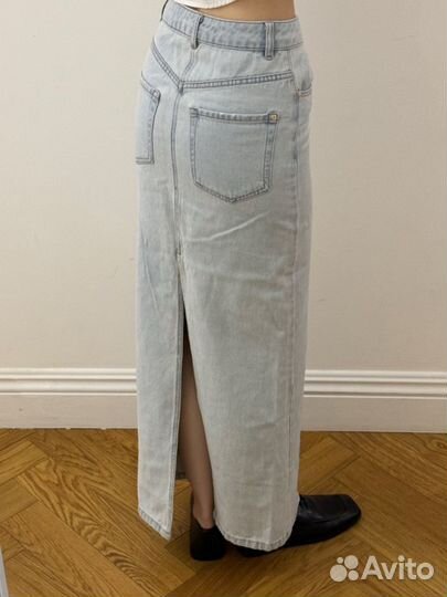 Новая джинсовая юбка макси