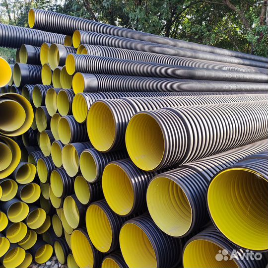 Труба гофрированная, канализационная