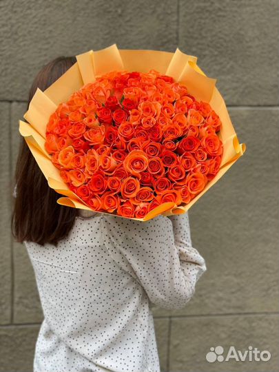 Букет роз с доставкой. 101 роза с доставкой