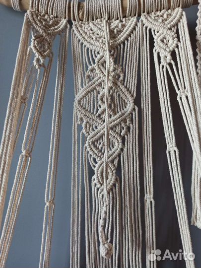 Подвесной гамак, лежанка с подушечкой. Макраме