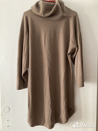 Кашемировый винтажный свитер туника женский