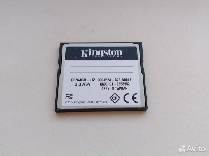 Карта памяти compact flash Kingston 64GB 266x