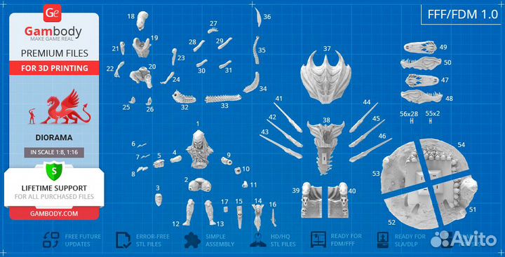 STL модель Хищника на троне (Predator on Throne)