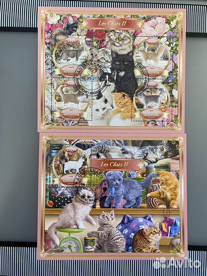 Марки кошки, собаки, космос