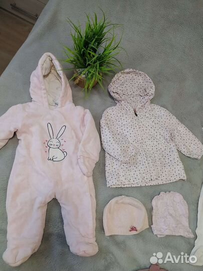 Вещи пакетом на девочку 3-9 месяцев