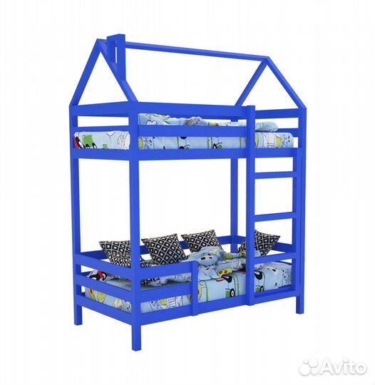 Кровать двухъярусная домик «scandi»