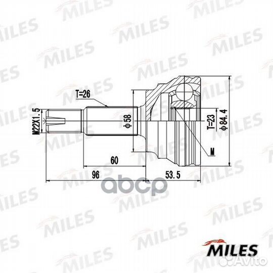 GA20463 ШРУС toyota camry/carina 1.3-1.8 86-97