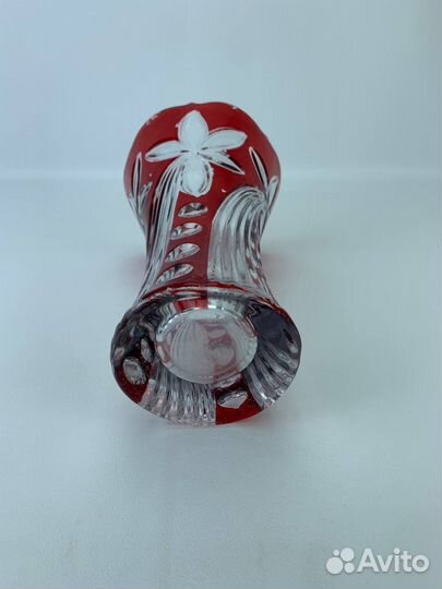 Ваза цветной хрусталь