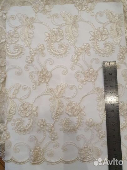 Ткань плательная кружево свадебное/ вечернее