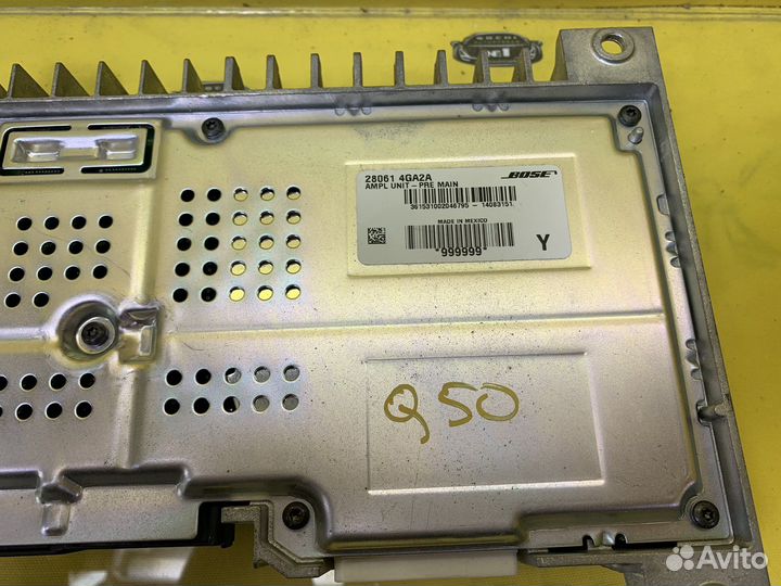 Infiniti Q50 V37 усилитель звука музыки акустики