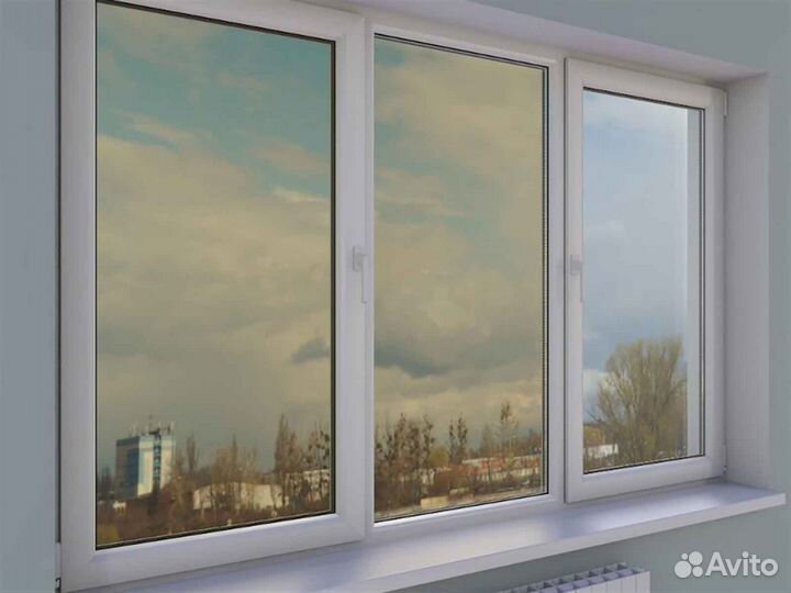 Ремонт окон, стеклопакет Про Плюс RAL7049