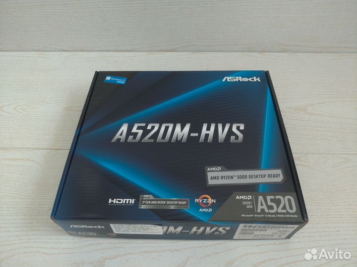 Материнская плата AM4 Asrock A520M-HVS Новая