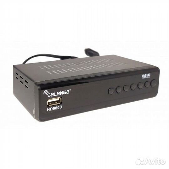 Ресивер DVB-T2/C Selenga HD980D с кабельным тв и и