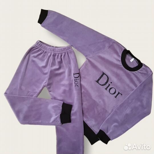 Детский костюм велюровый Dior девочкам