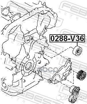 Ролик обводной комплект 0288V36 Febest