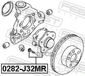 Ступица задняя 0282J32MR Febest