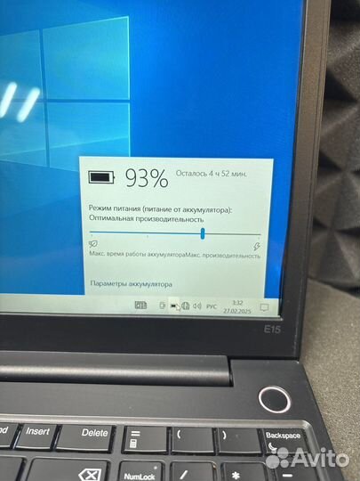 Lenovo thinkpad E15 gen 3 ssd 256/8 для работы