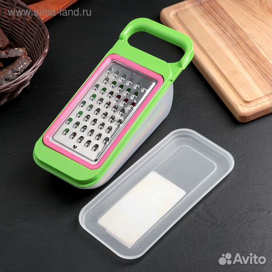 Тёрка-контейнер, 927 см, 4 насадки, цвет микс