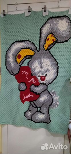 Плед детский вязаный ручная работа