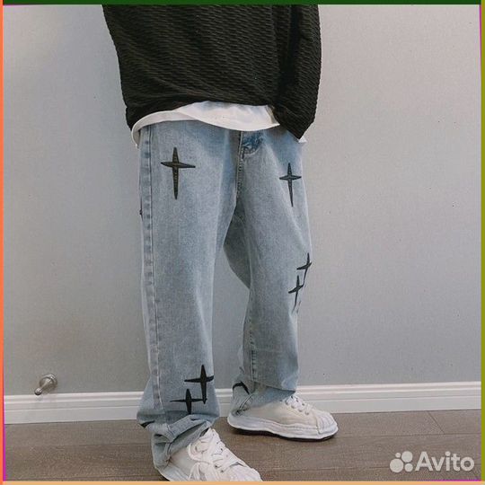 Штаны карго Y2K с крестами (Номер артикула: 43773)