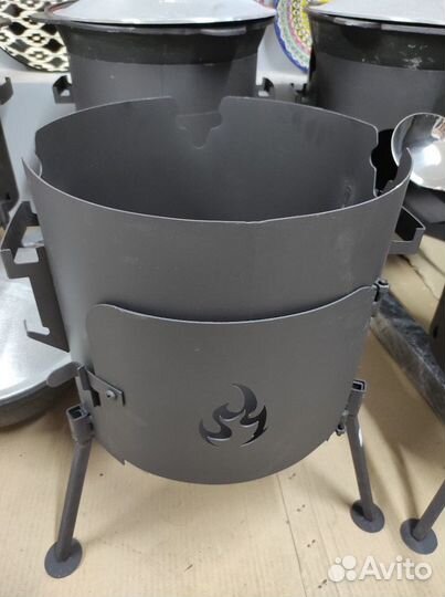 Печь + казан 8-10 литров комплект