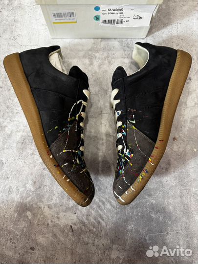 Кеды Maison Margiela Replica Black Paint оригинал