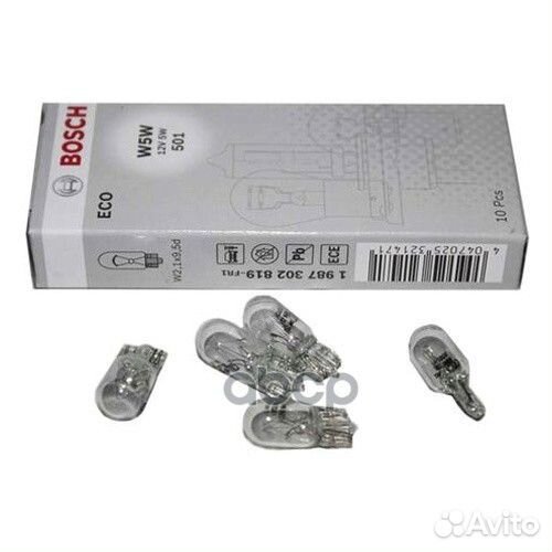 Лампа w5w 12v 5w eco 1987302819 Bosch