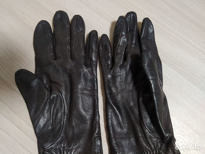 Удлинённые перчатки из телячьей кожи