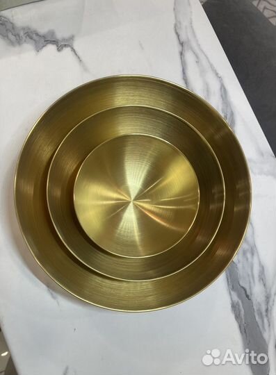 Набор салатников золотые