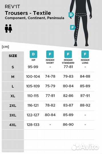 Motorradhose Textil Rev'It Peninsula Navy blau