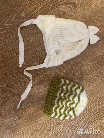 Осенние шапочки на девочку 1-2 года