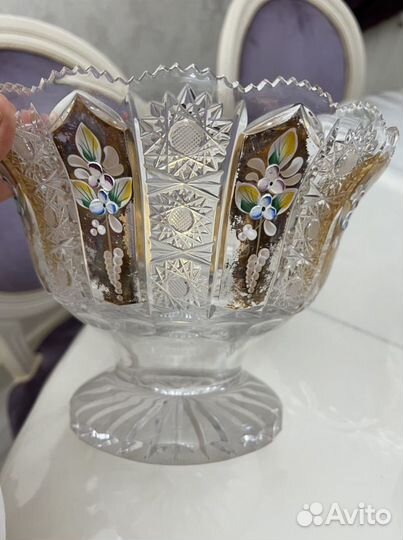 Ваза хрустальная