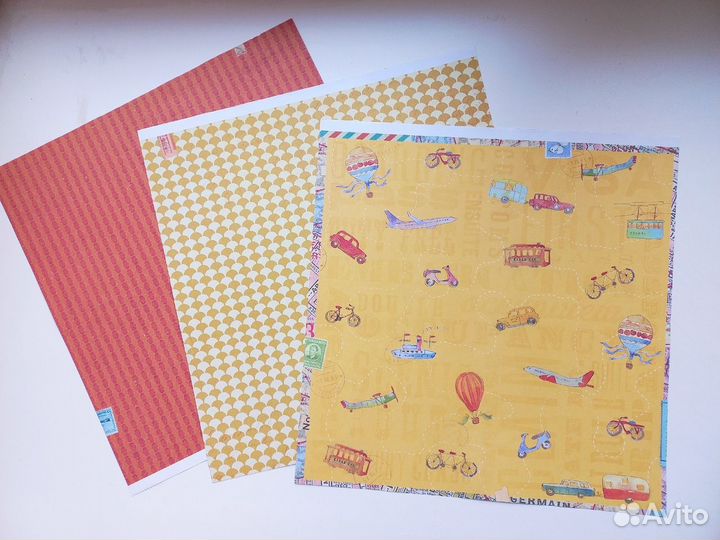 Набор бумаги + набор карточек. Скрапбукинг