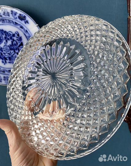 Хрустальный поднос СССР