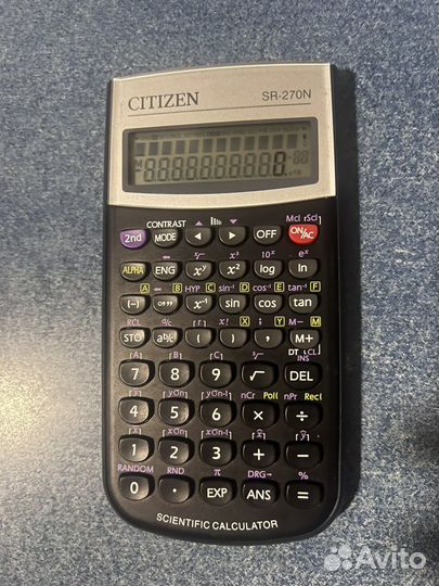 Инженерный калькулятор citizen sr-270n
