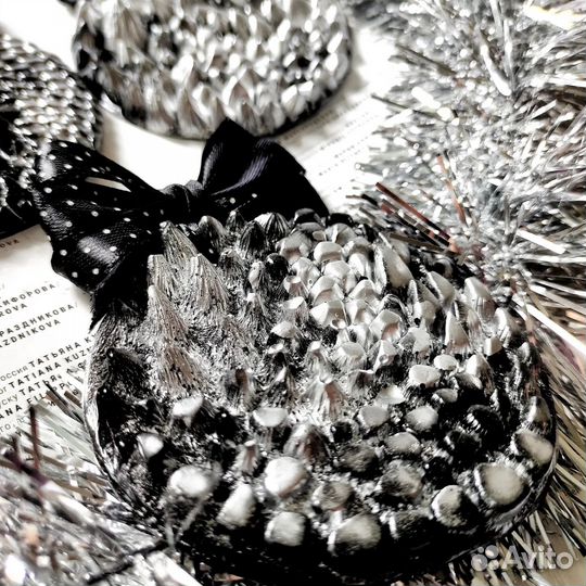 Набор ёлочных игрушек ручной работы