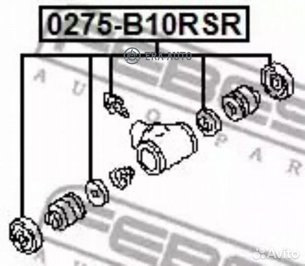 Febest 0275B10RSR Ремкомплект колесного тормозного