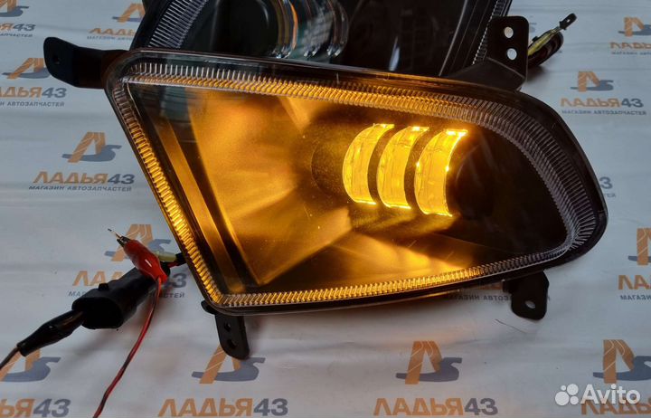 Фары противотуманные диодные приора 50W