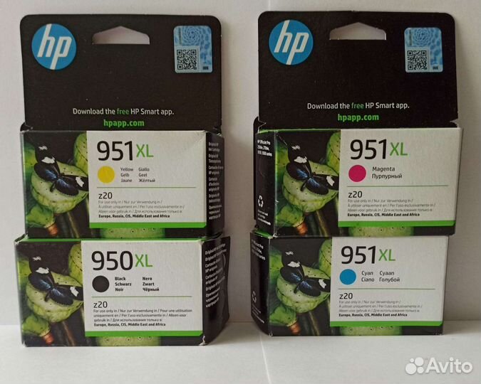 Картриджи струйные HP 950XL и 951XL оригинальные