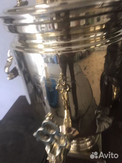 Самовар на дровах старинный латунь